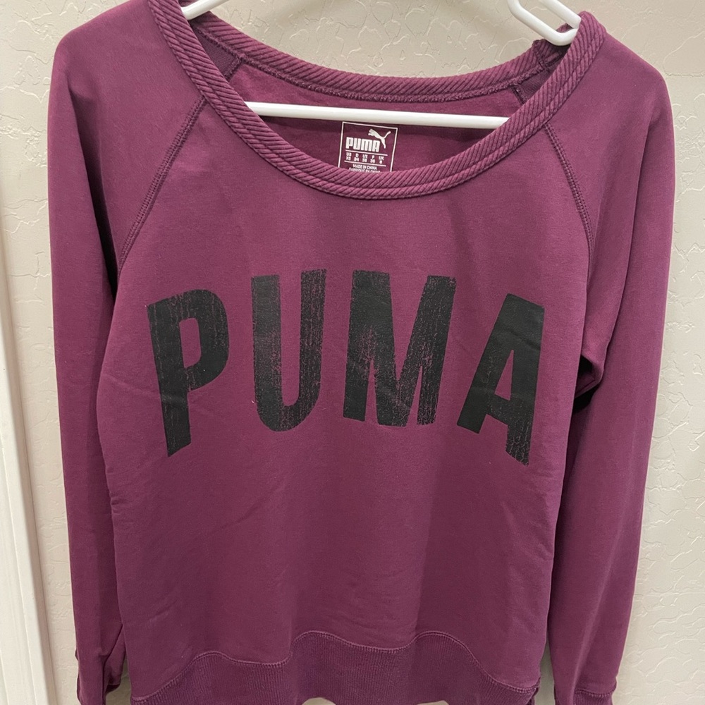 Dark Purple PUMA Sweatshirt - XS
